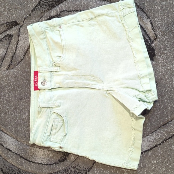 Guess Tops - Guess Light Green Denim Shorts Size 28